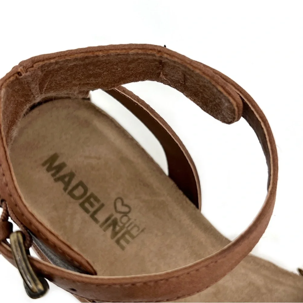 Madeline Girl Espadrilles Sphinx Metallic Ankle Strap Platform Sandals Size 9